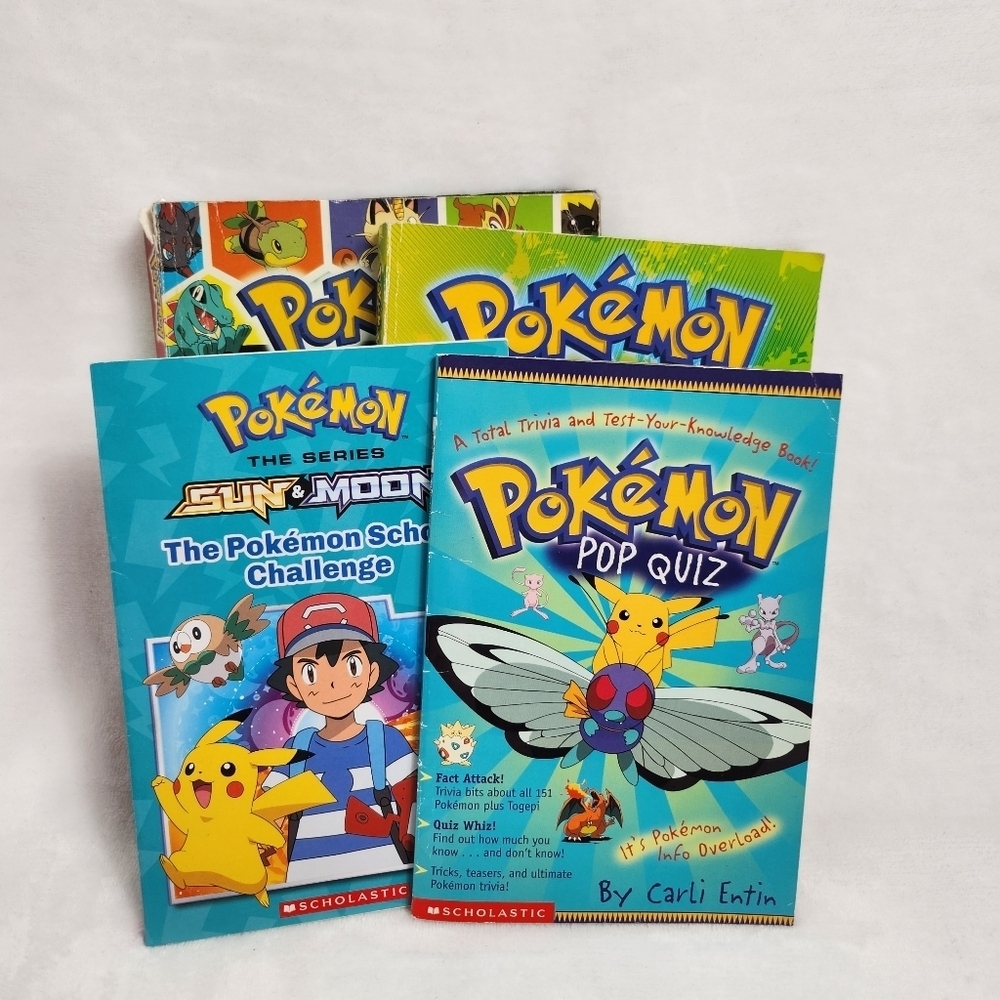 Bundle Of 4 Books Pokémon Essential Handbook Ultimate Handbook Pop Quiz